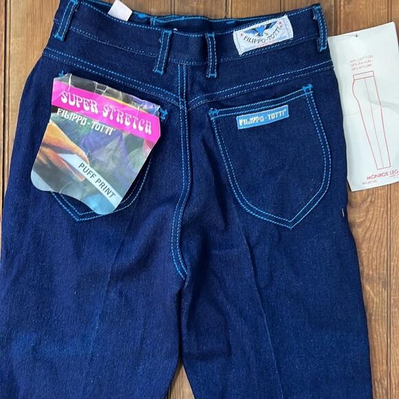 Vintage womens 1980s Filippo-Totti high waisted jean puff print NEW NWT size 9 - Picture 8 of 12